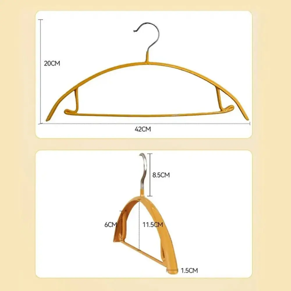 5PCS Impregnated Semi-round Coat Hanger Seamless Storage Thick Clothes Brace Non-slip Stainless Steel Clothes Hanging Adult image 6