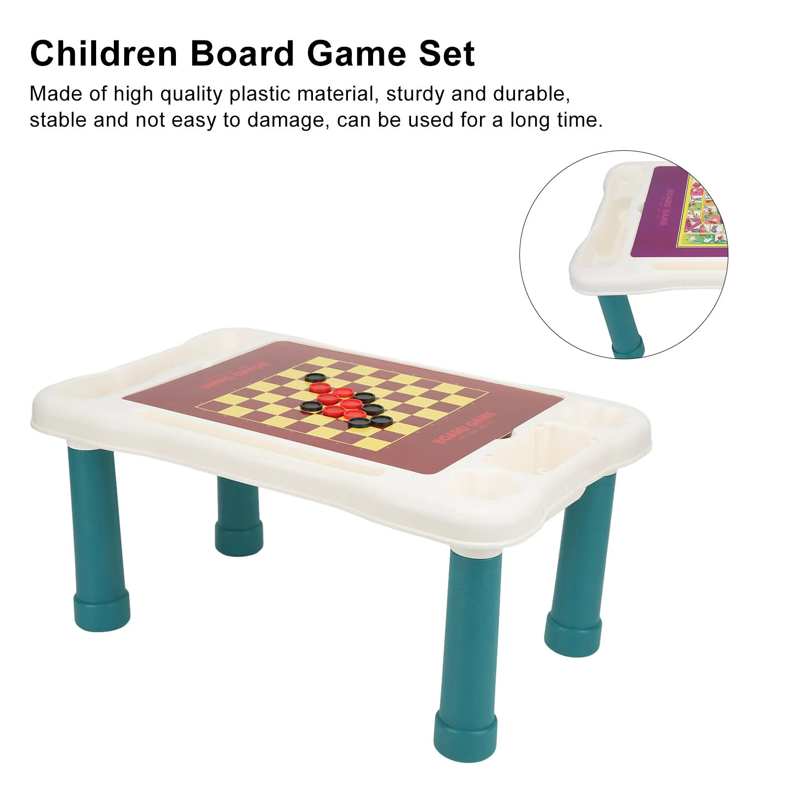 8 in 1 Board Game Set with Chess Draughts Portable Children  Board Game Table for Ages 3+ Children  Board Game Table