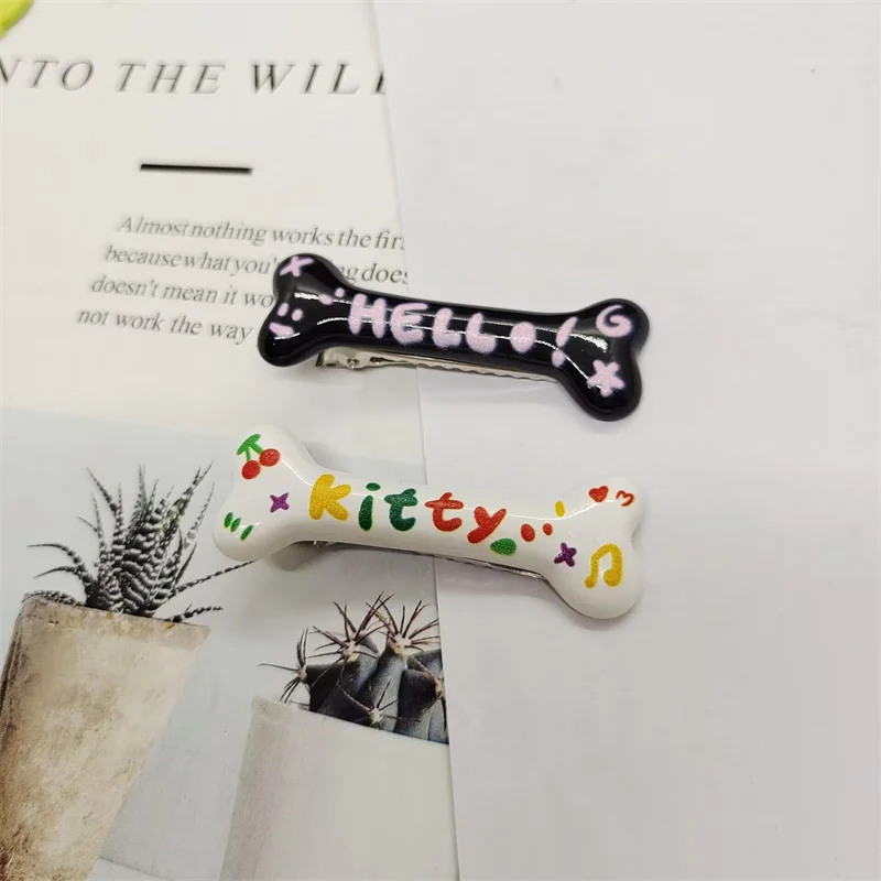 Fashion Bone Shaped Pet Hair Clips Hair Pins Cat Dog Girl Barrettes Pet Hair Accessories Hot Sale Dog Grooming Products