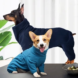 Winter Dog Clothes Fleece Pullover Pajamas Pet Windproof Jacket Onesie Jumpsuit Apparel Outfit for Small Medium Large Dogs