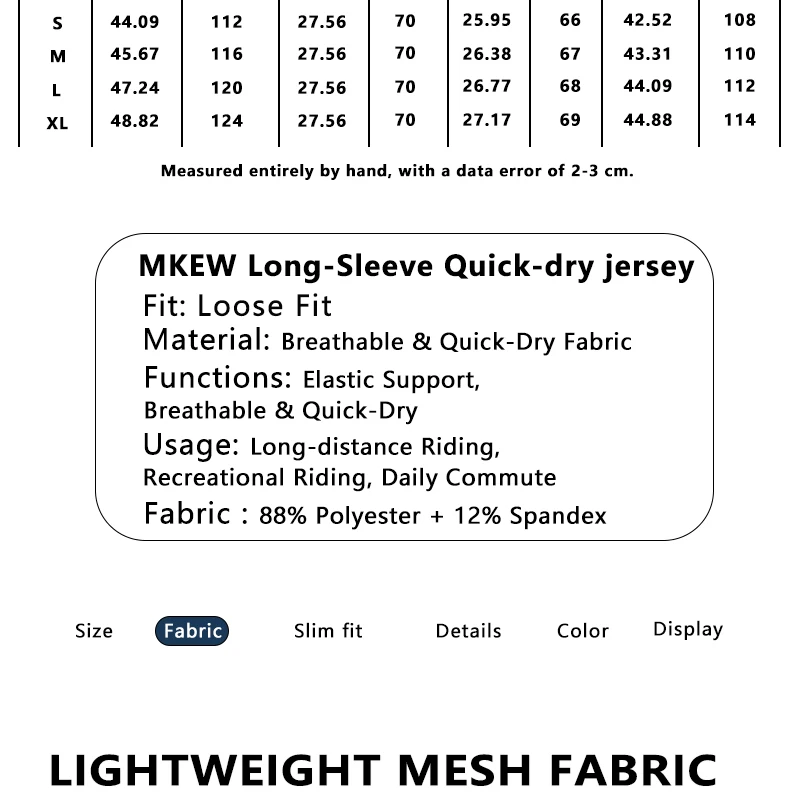 MKEW Unisex-Radtrikot im Casual-Stil, atmungsaktive, lockere Damenbekleidung, nicht schwitzendes Herren-Radtrikot, Fahrradbekleidung – Detail 4