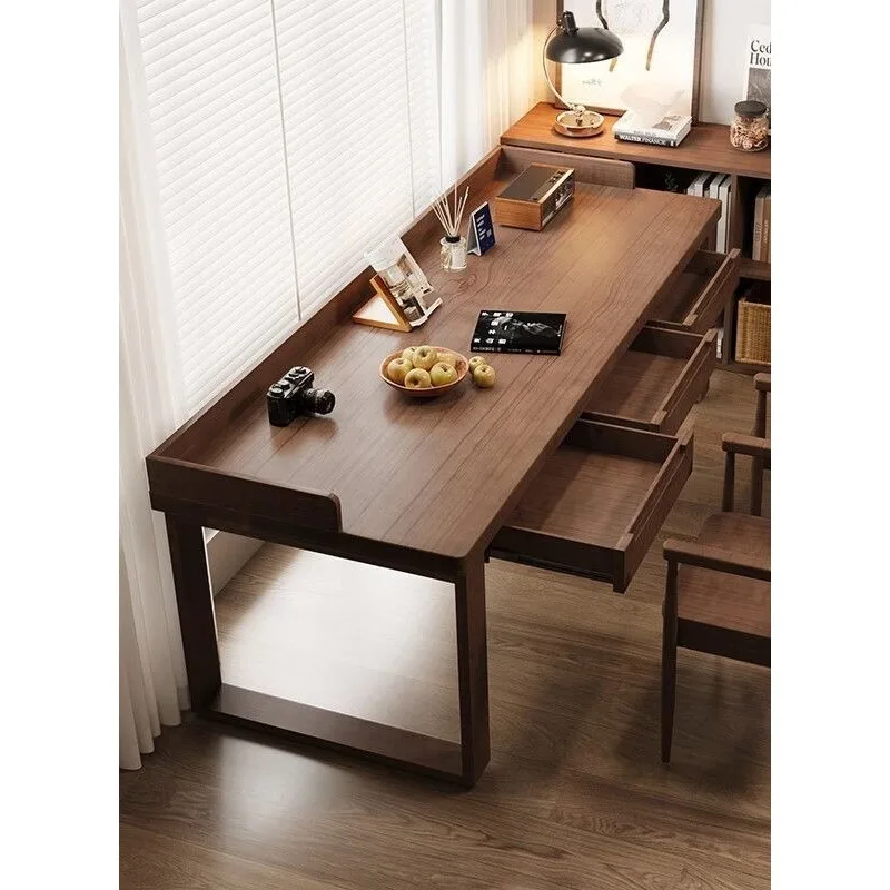 Computer desk Double office strip table with drawers Study bedroom Writing study table