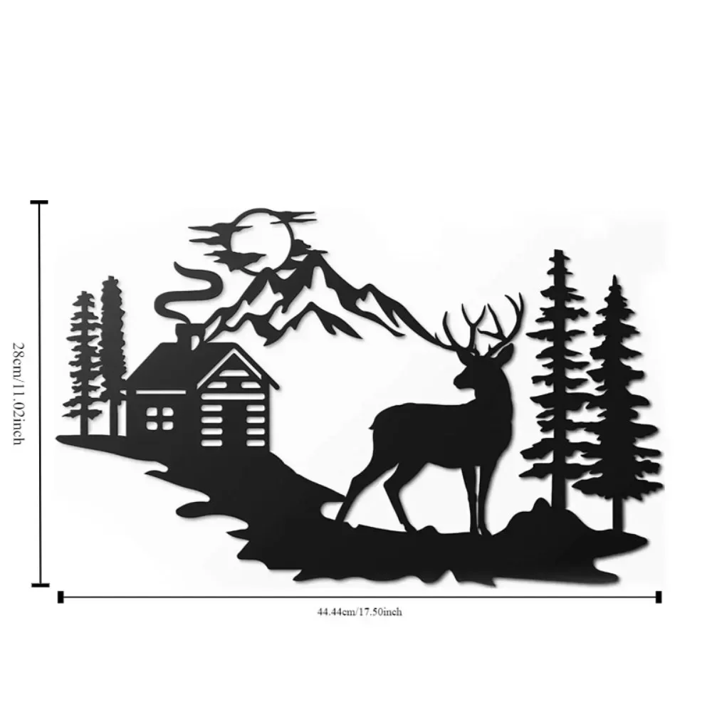 Fascinating 17.5”x11” Rustic Forest Wall Decor – Intriguing Deer Ornaments for Home. Intriguing for Cabin