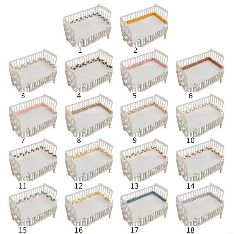 

A5YC Обрамляющая полоса для кроватки, сращенная боковая подушка для кровати, дышащая защита для детской кроватки