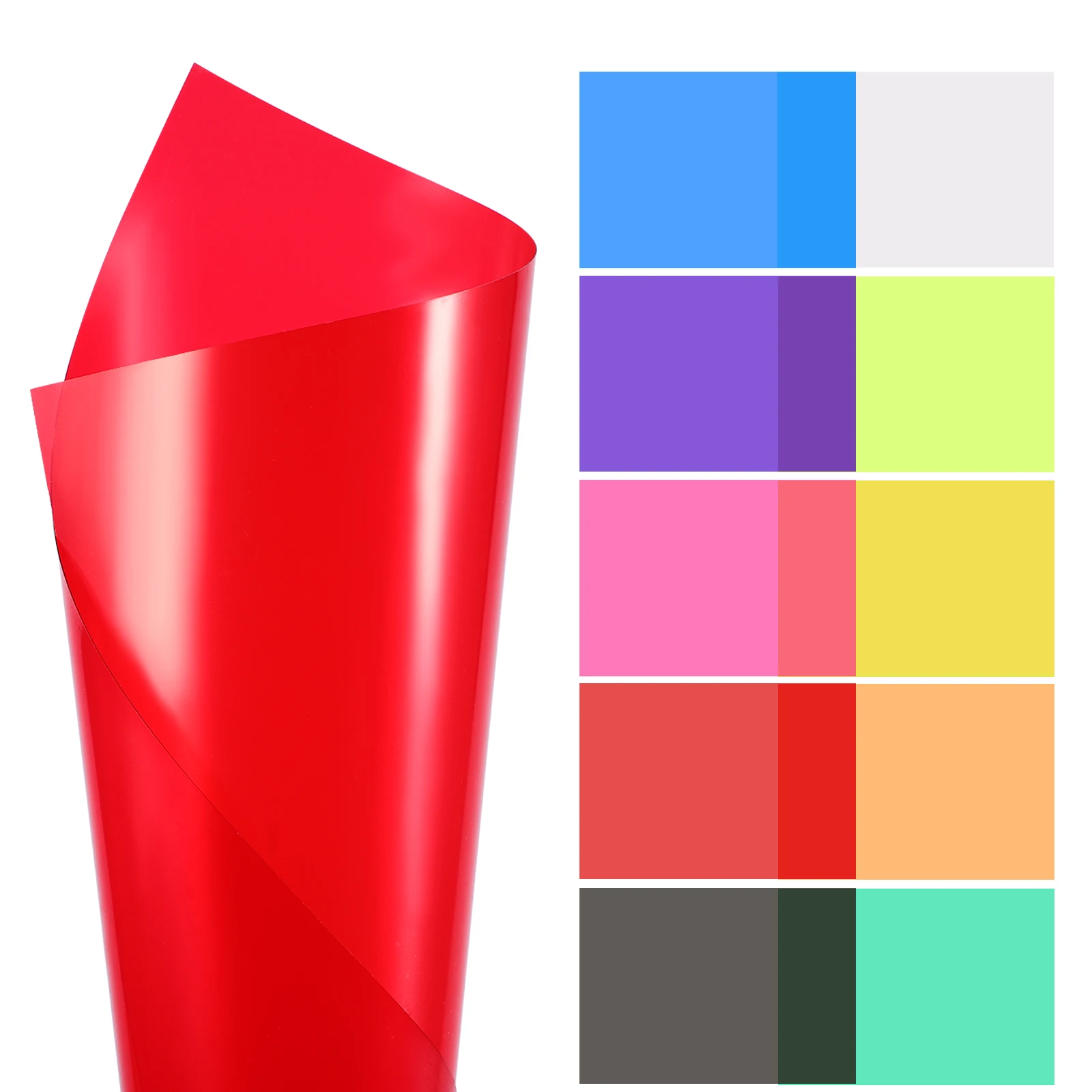 

20 Pcs PET Film 29 7x21 cm Color Filters Transparent Red Pink Protective Covers Customizable for Photography Stage