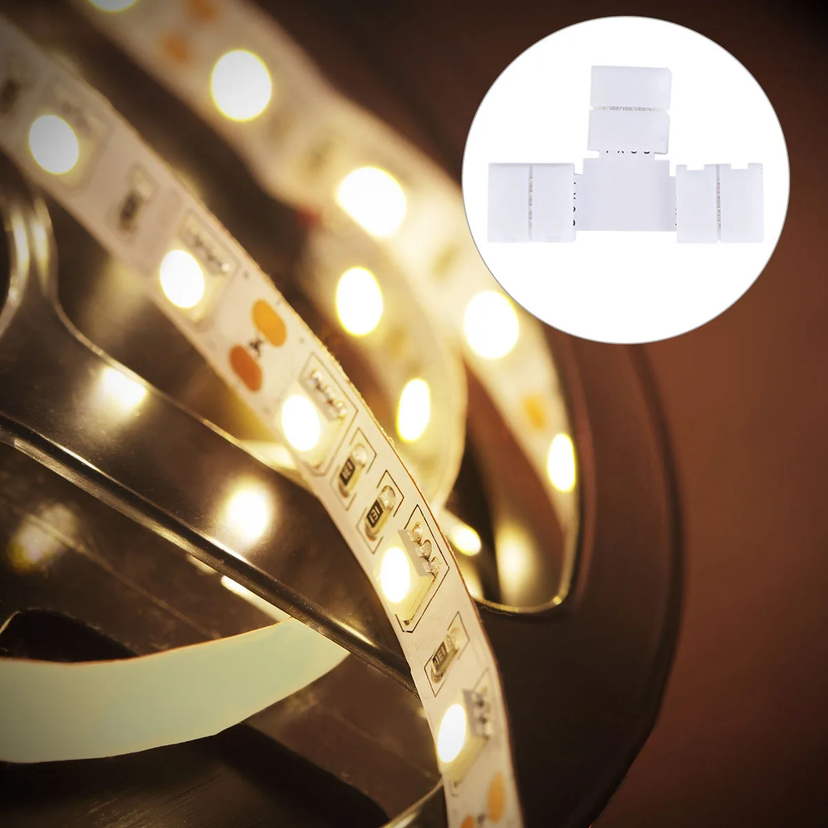 

1Set Practical Rgb LED Strip Connector Flexible Durable 4-Pin Extension Connection Box High Quality Fireproof Clip for LED