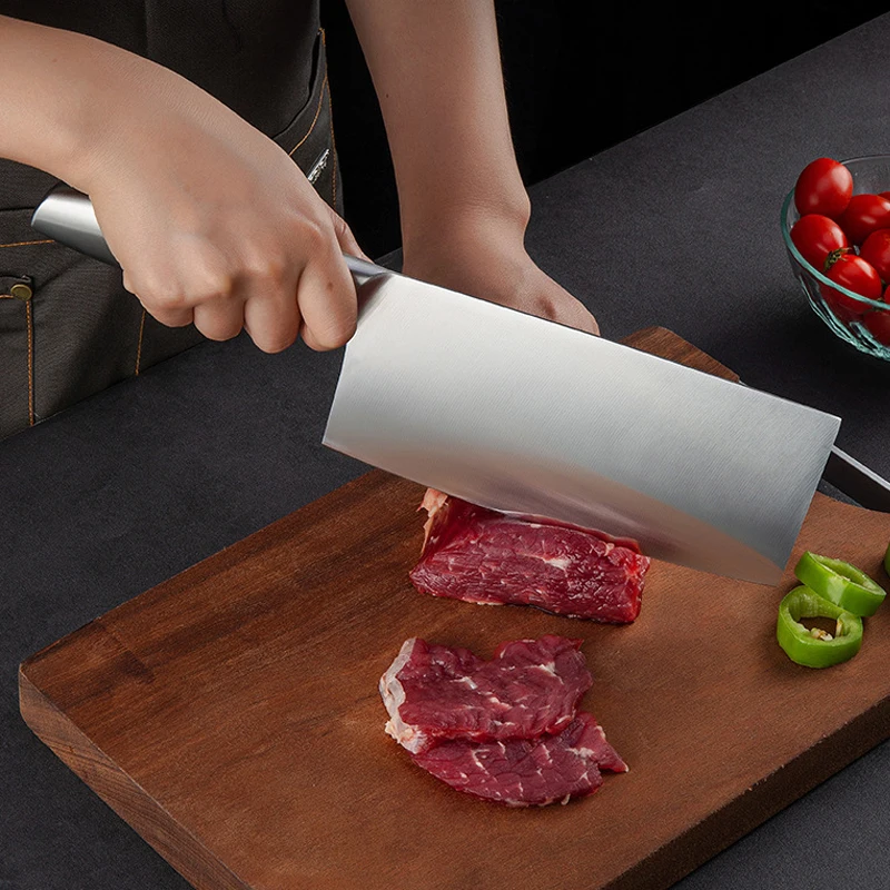 1-7 stücke Kochmesser Set Hohl griff Messer Set Edelstahl Haushalt Schneiden Küchenmesser Fleisch beil Hackmesser