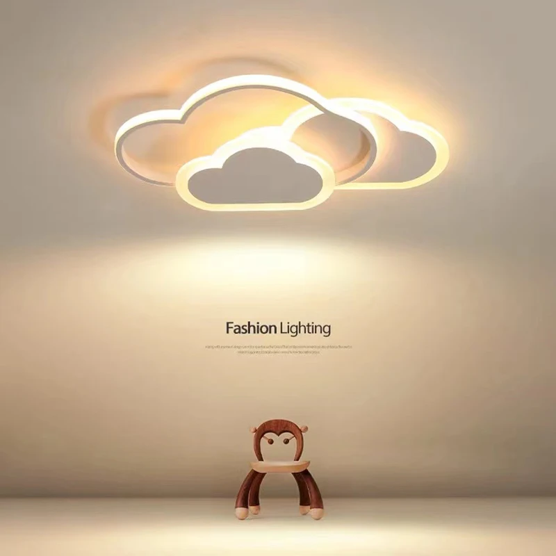 White Cloud Ceiling Light Kids Baby Room Lamp Ceiling Chandelier Cartoon Nursery Children Bedroom Decor Modern Led Ceiling Lamp