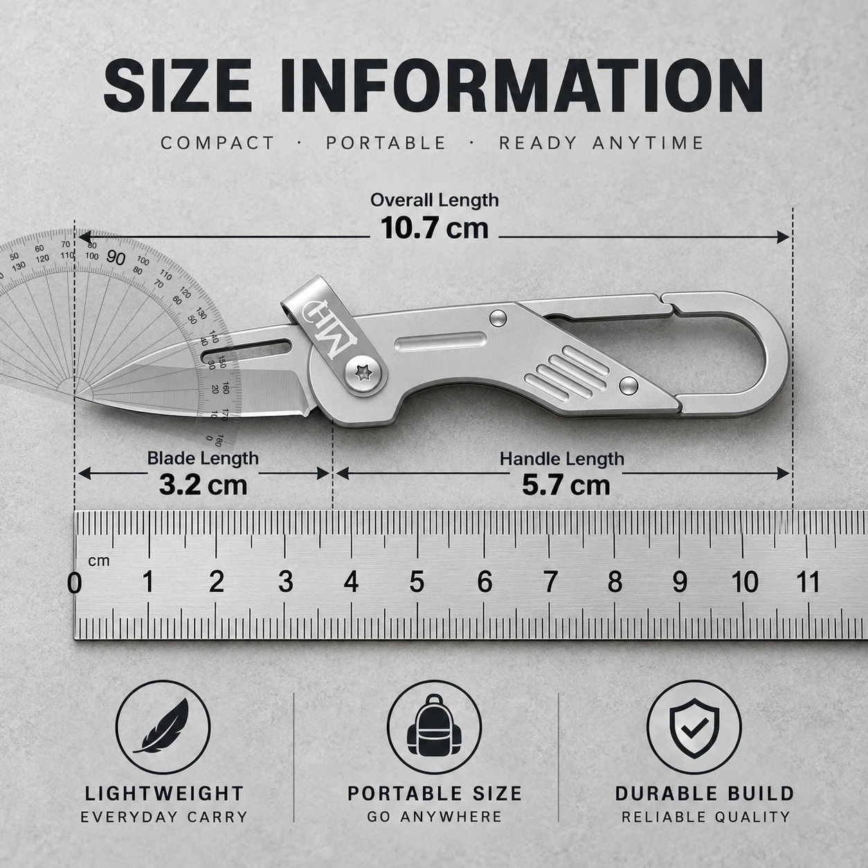 Outdoor Multifunctional Titanium Keychain Carabiner Car Key Chain Knife Box Cutter Keyring Mini Folding Pocket Knife Tool Gift