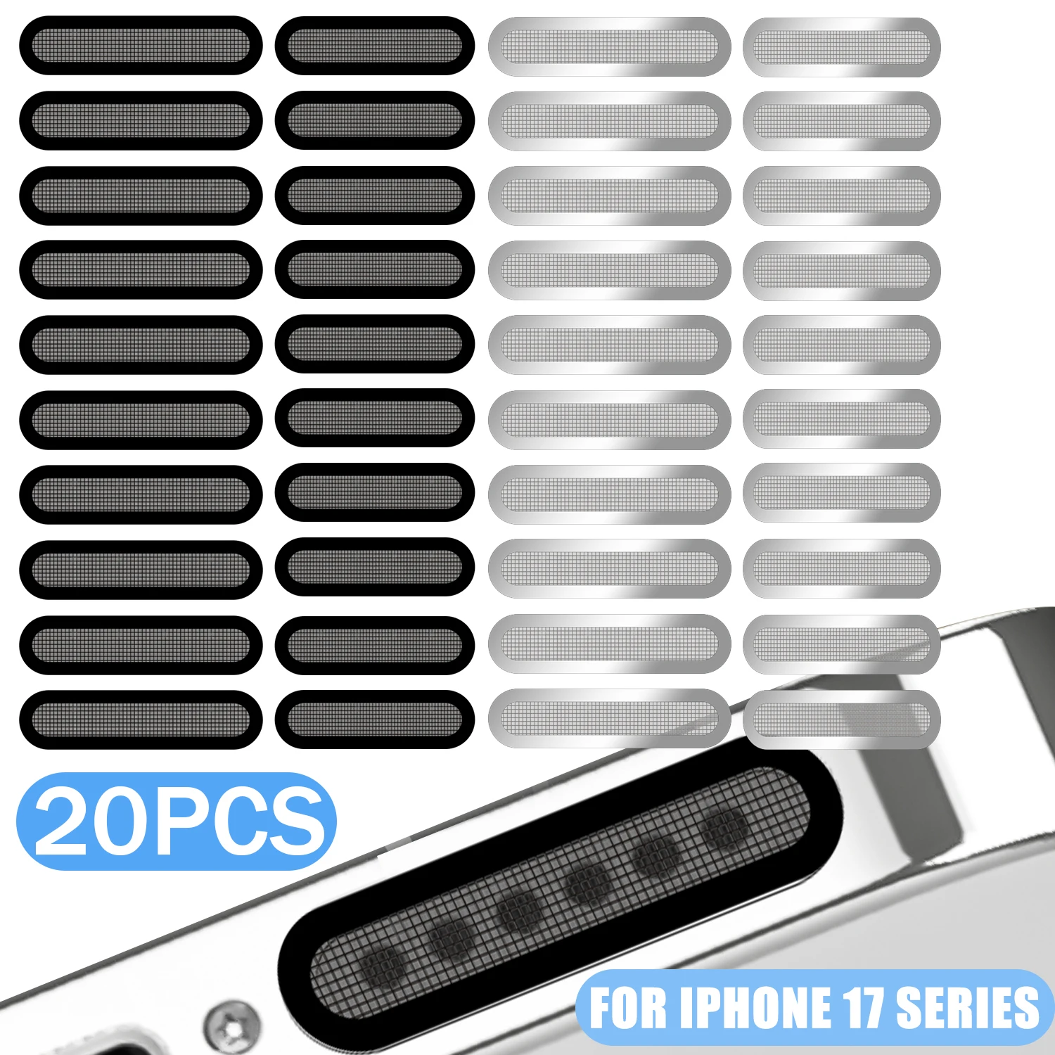 Mobile Phone Speaker Dustproof Net Ultra Thin Clear Dust Proof Self Adhesive Sticker For iPhone 17 17Air 17Pro MAX Protector