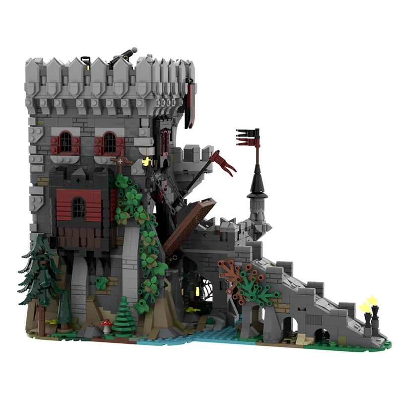 Moc Building Blocks Boar Lord`s Castle Model Technology Brick DIY Assembly Medieval Castle Model Construction Toy Holiday Gift