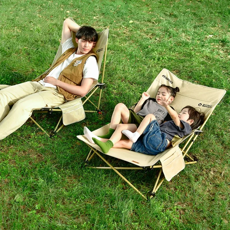 

Outdoor Portable Beach Chair Folding Moon Chair Office Hiking Picnic Seat Sitting Laying Dual-purpose Camping Outdoor Loungers