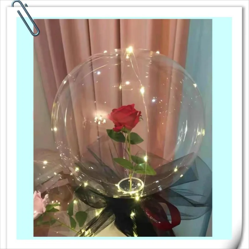 Bobo Ball Free Stretch 12inch Bouquet Transparent Bobo Balloon Wedding Birthday Decoration Cloth