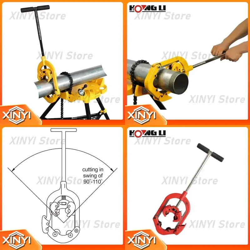 Portable Manual Hinged Pipe Cutter for H4S H6S H8S 2 inch to 8 inch