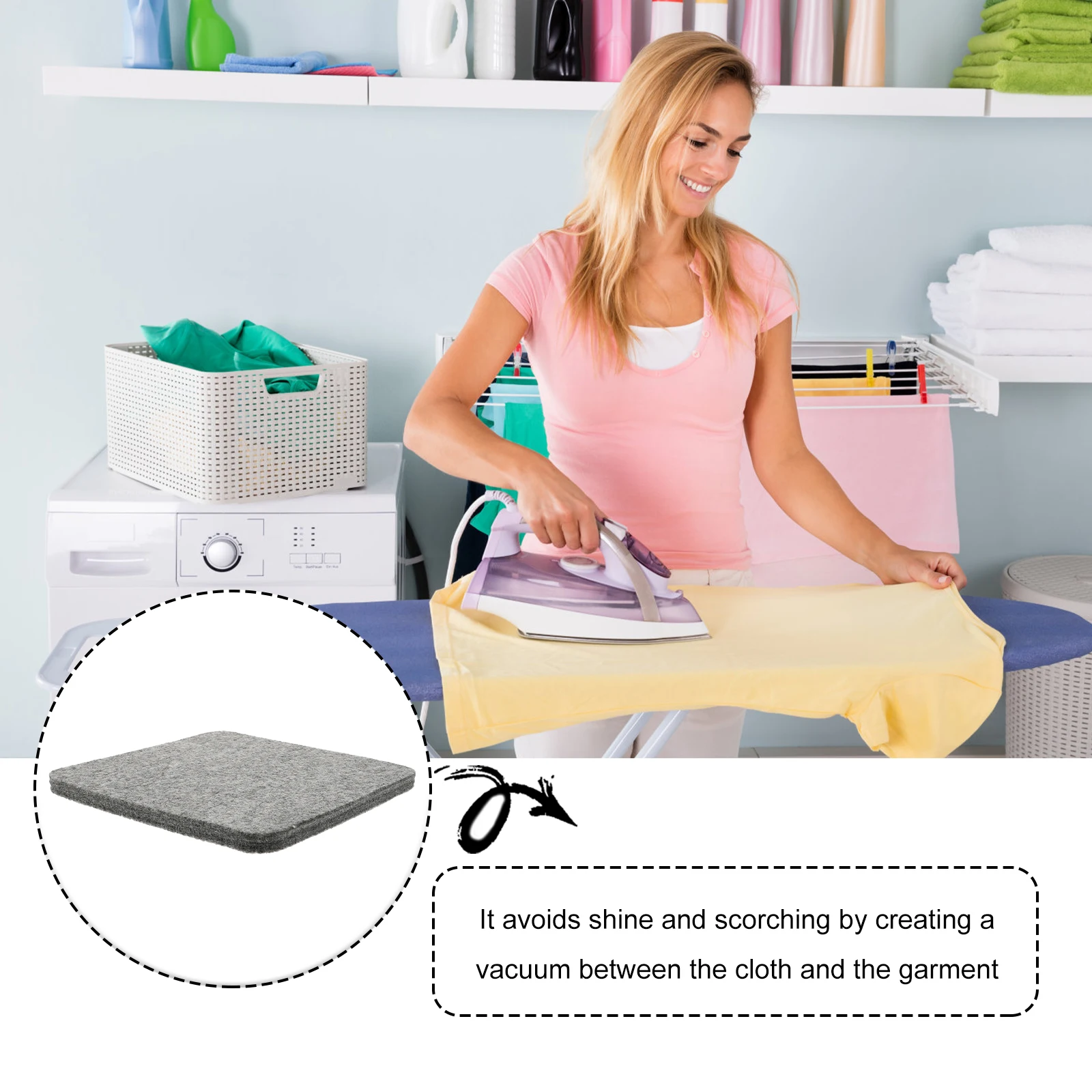 

Wool Felt Ironing Board Heat Resistant Lightweight Practical Household Pad for Quilters Clothes Pads Pressing Mat