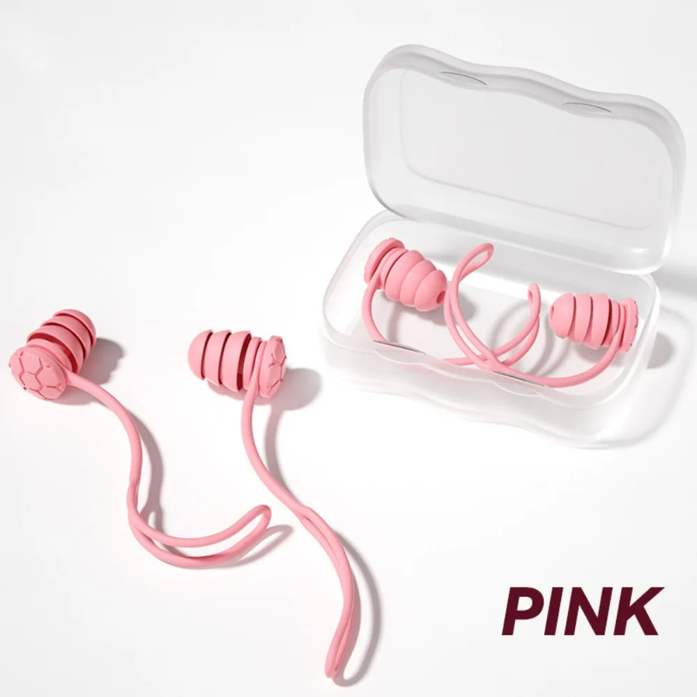 

Мягкие силиконовые шумопоглощающие беруши, водонепроницаемые трехслойные беруши для плавания, удобные, с ремешком