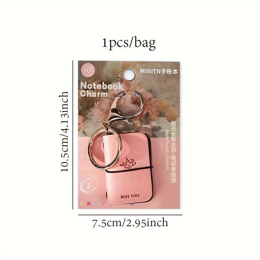 دفتر ملاحظات صغير بسلسلة مفاتيح من الجلد الصناعي - مذكرات سفر فنية من مونيه الانطباعية، مخطط يومي محمول، مجلة مدمجة بحجم الجيب