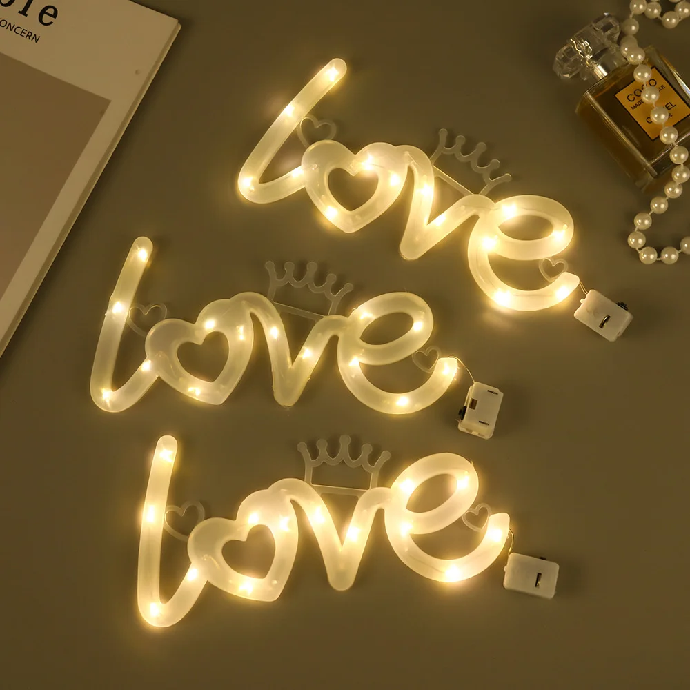 LED Love Alphabet String Lights Luminous Fairy Light Valentine's Day Birthday Wedding Party Christmas Decor romantic Garland
