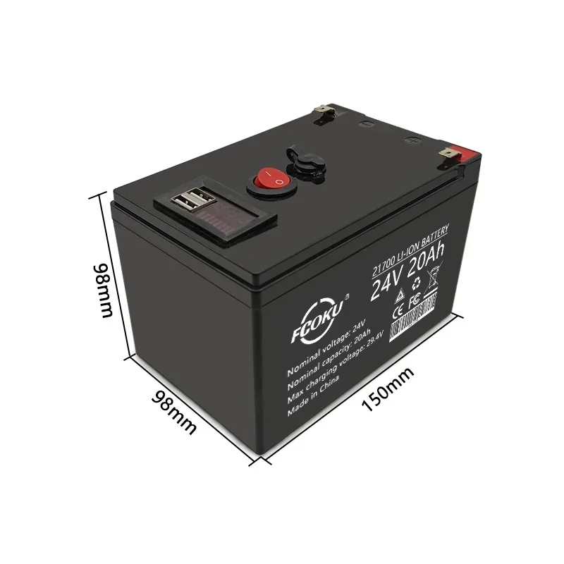 21700 24V 20Ah Lithium Ion Battery,for Tricycles,Led Light Electric Boats,Remote Control Toys Household Appliances Battery