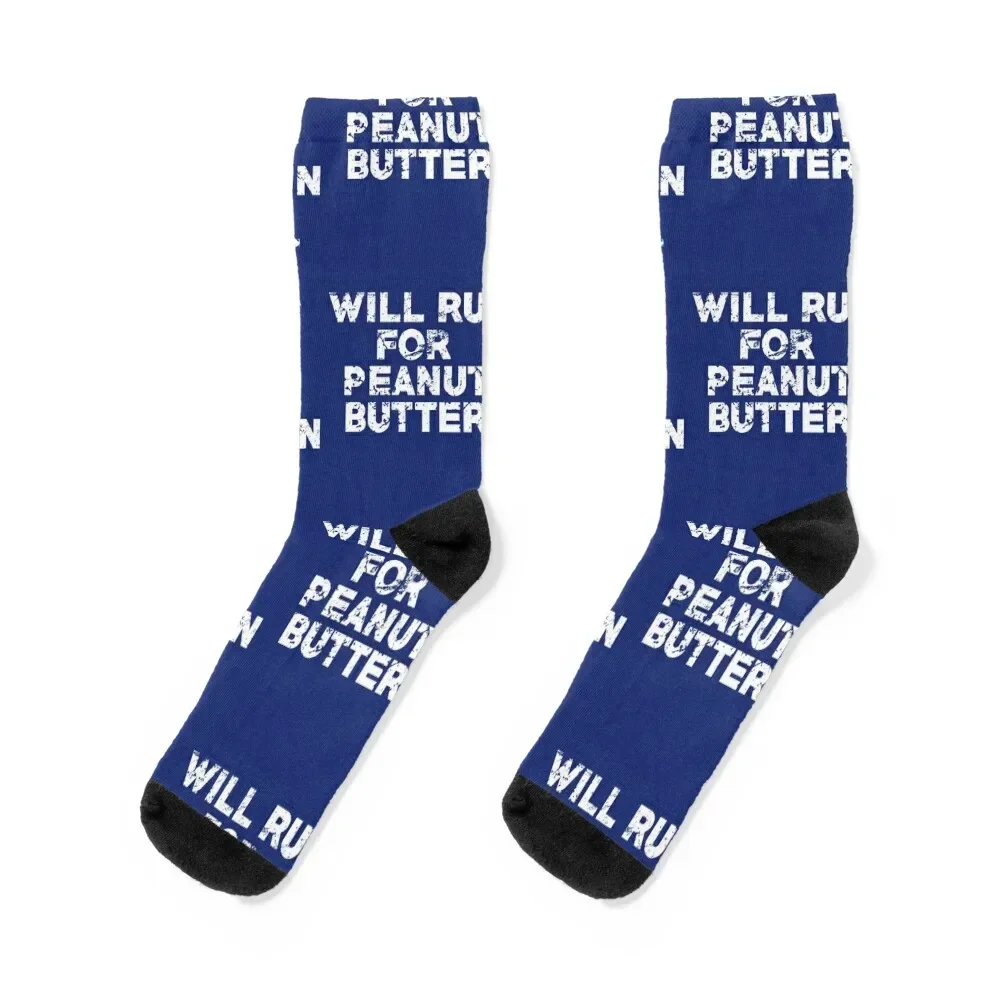 

Will Run For Peanut Butter Socks anti-slip Antiskid soccer Crossfit man Socks Man Women's
