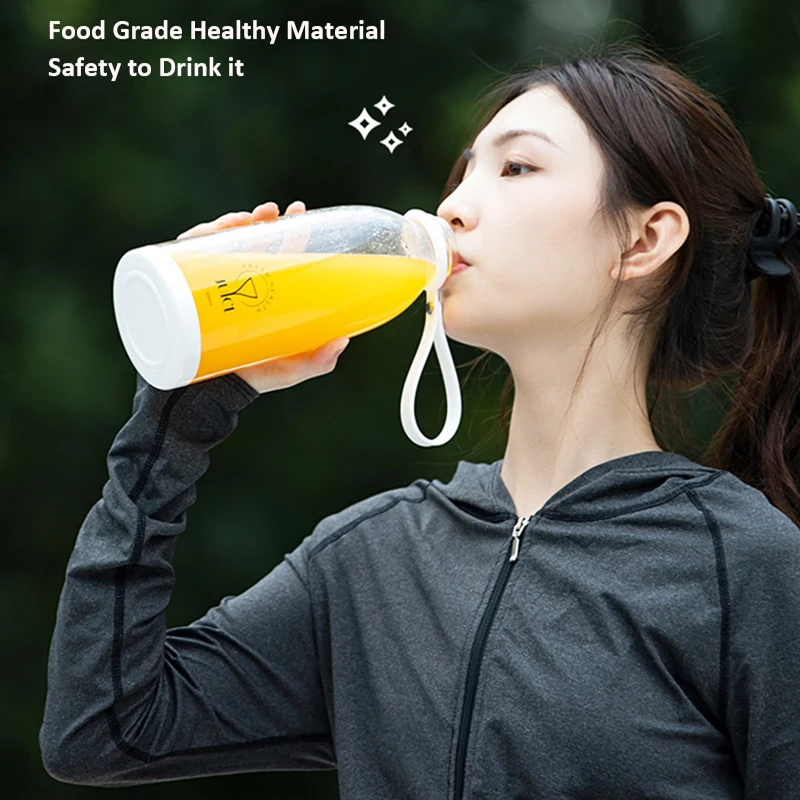 500 مللي عصارة محمولة 6 شفرات قابلة للشحن خلاط لاسلكي عصارة كهربائية كوب 2400mAh خلاطات الفاكهة الطازجة عصير Cu