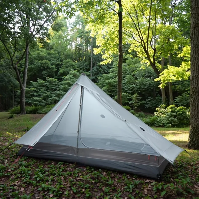 2025 خيمة تخييم خارجية خفيفة للغاية بطبقة مزدوجة مقاومة للماء 3 و4 مواسم بدون أقطاب