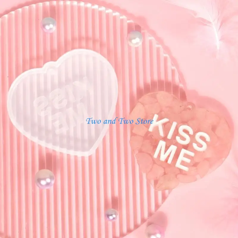 

HX6F Versatile Resin Casting Mold DIY Keychain Pendant Mold Heart Epoxy Molds Perfect for Hand-Making Jewelry Earrings