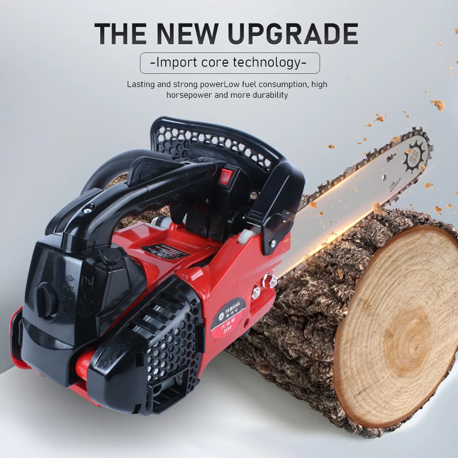 

Бензиновая бензопила 1800 Вт, портативная одиночная ручная пила, мощная мини-бензиновая пила, бензопила для лесозаготовок, 25CC, 15500 об/мин