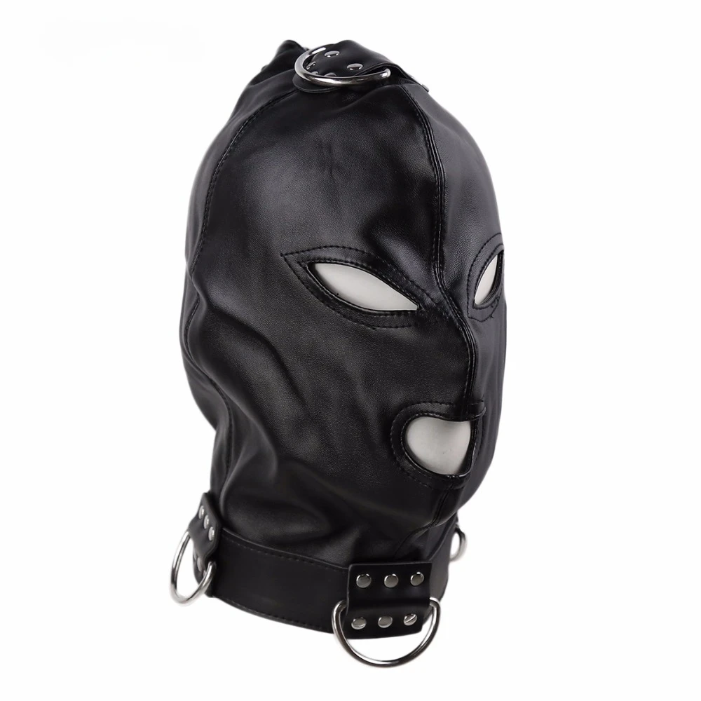 

Leather Metal Rivet Restraint Mask Dog Headgear Head Hood Fully Enclosed Erotic Fetish BDSM Couple Slave Sex Bondage