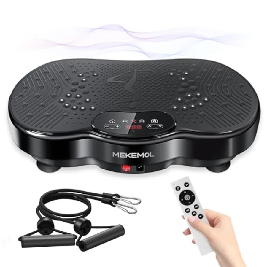 

Vibration Plate Exercise Machine for home gym use ABS+steel construction black color 999 adjustable speeds for lymphatic draina