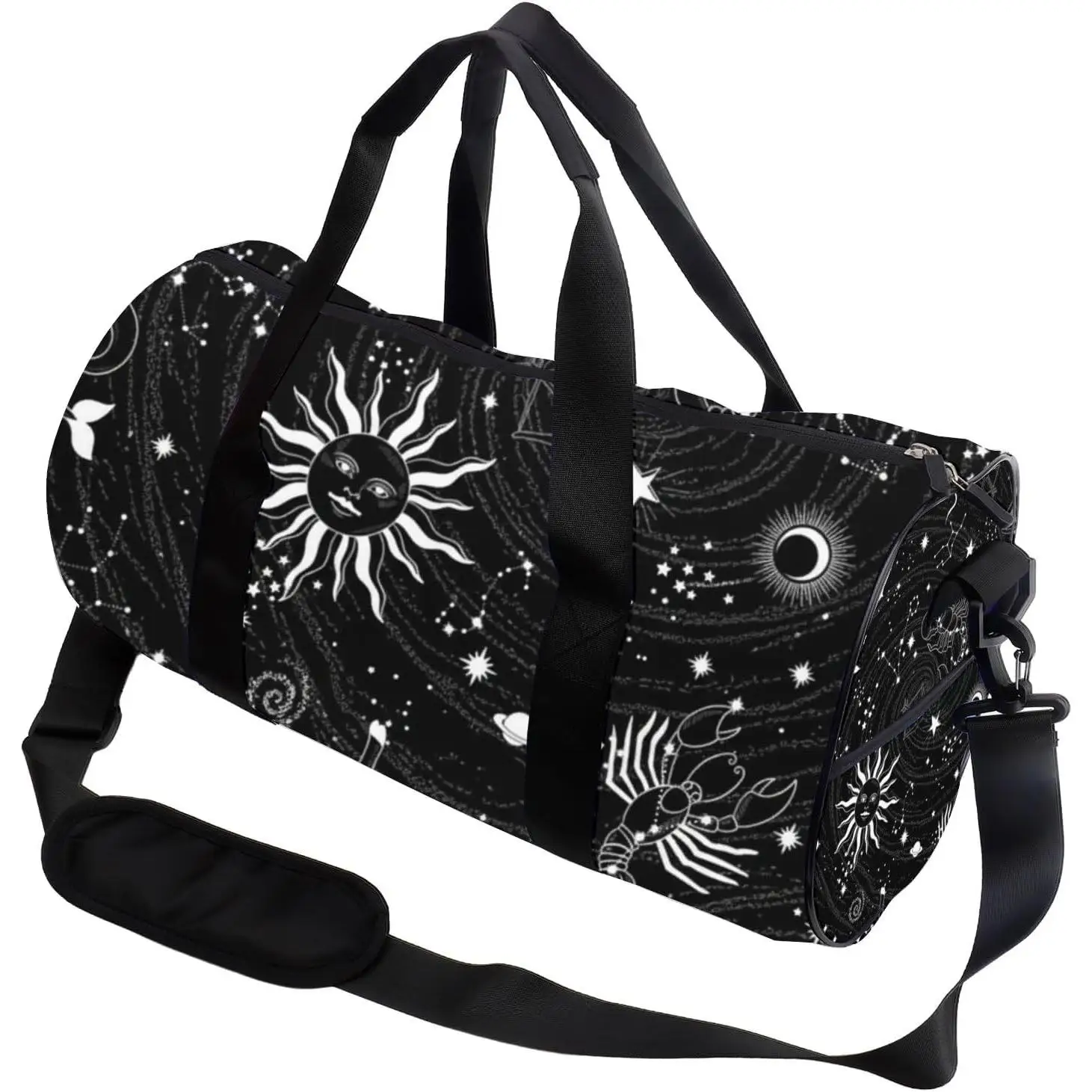 

Спортивная сумка-баул «Солнце, Луна, Звезды» с регулируемым ремнем, большая вместимость, для путешествий и спорта, для мужчин и женщин