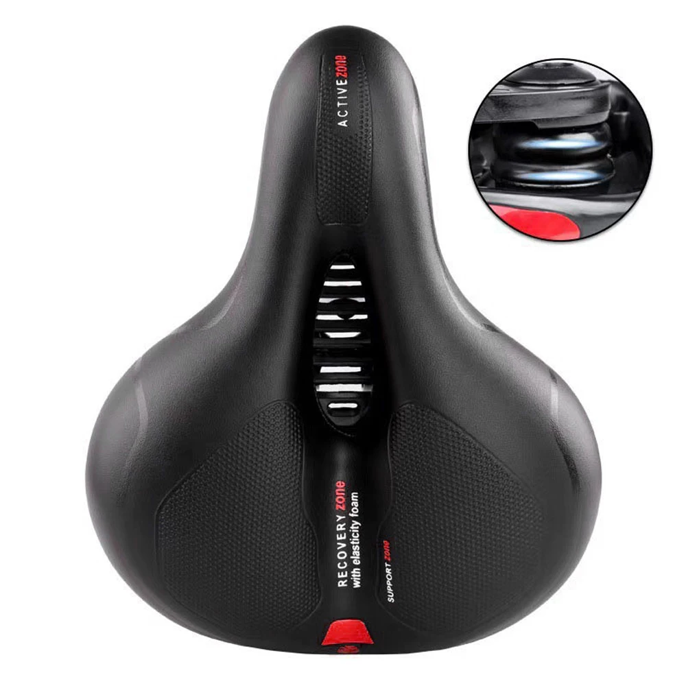 Bike Seat Comfortable & Breathable Bicycle Saddle Cushion Water-Resistant with Dual Shock Absorbing for MTB Mountain Road Bike