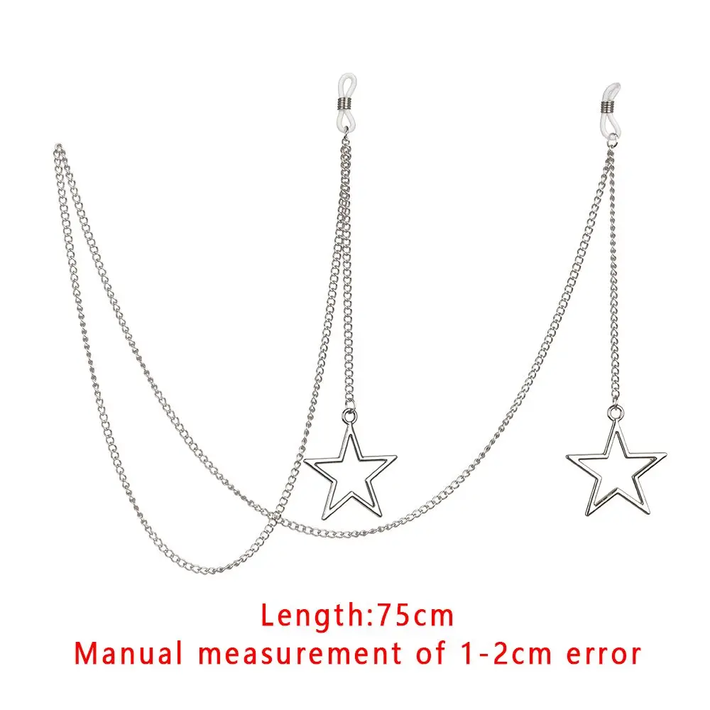 New Fashion Women Eyeglass Chain Hollow Star Pearl Beaded Sunglasses Reading Glasses Lanyard Eyewear Holder Neck Strap Rope