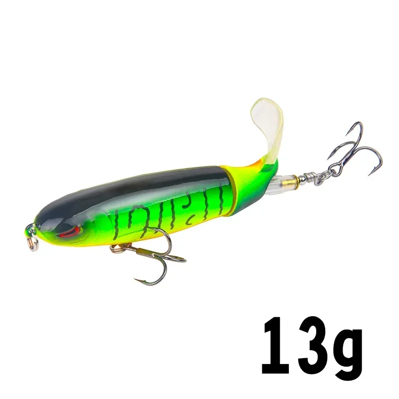 1 Stück 10 cm/14 cm Topwater Angelköder Whopper Popper Künstlicher Köder Harter Plopper Weicher rotierender Schwanz Angelgerät Angelköder
