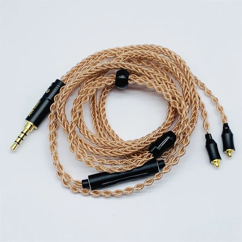 7n Kawat Tembaga Kristal Tunggal Kawat Earphone Diy Tembaga Murni dengan Mikrofon MMCX 0.78MM A2DC IE80 IM50 IE400