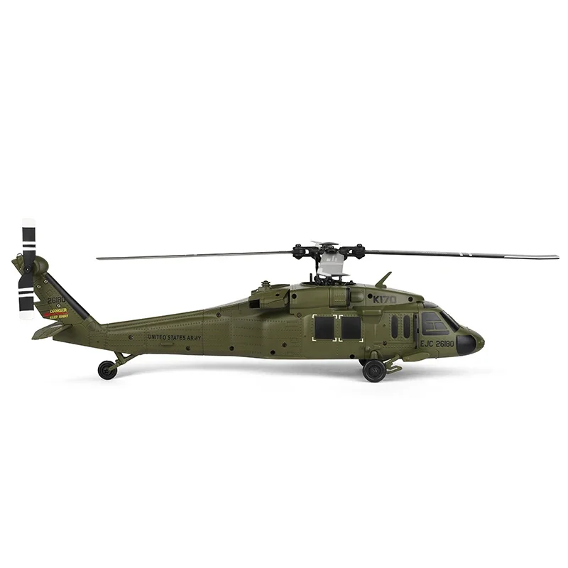 WLtoys K170 Simulação Black Hawk RC Helicóptero 4CH 6 Eixos Giroscópio 3D6G Motor Brushless Drone Arobatic Mode1 E Mode2 ExchangeToy