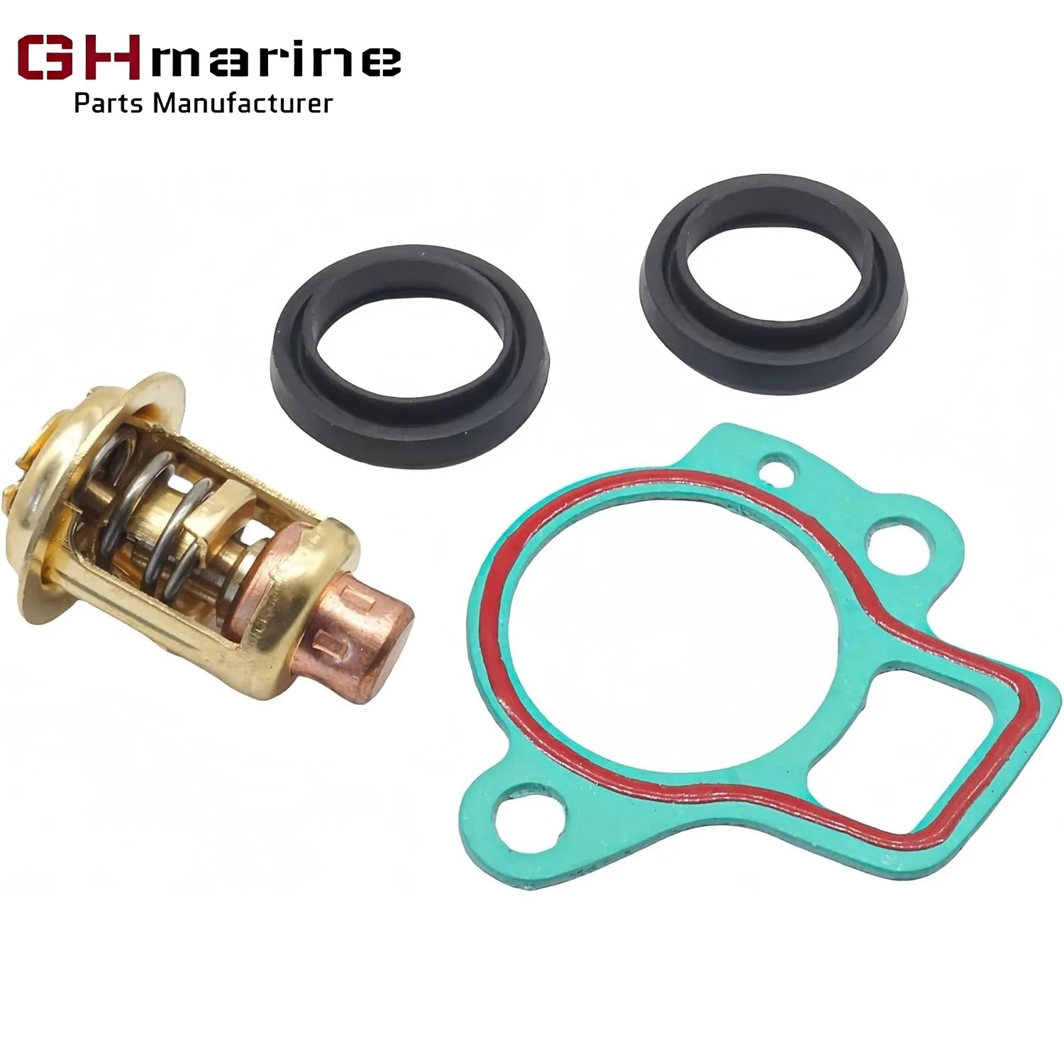 

66M-12411 Thermostat Repair Kit for Yamaha 4 Str 9.9 15 25 30 40 50 60 70 HP Outboard 6G8-12411 62Y-12414 6H3-12414 18-3541