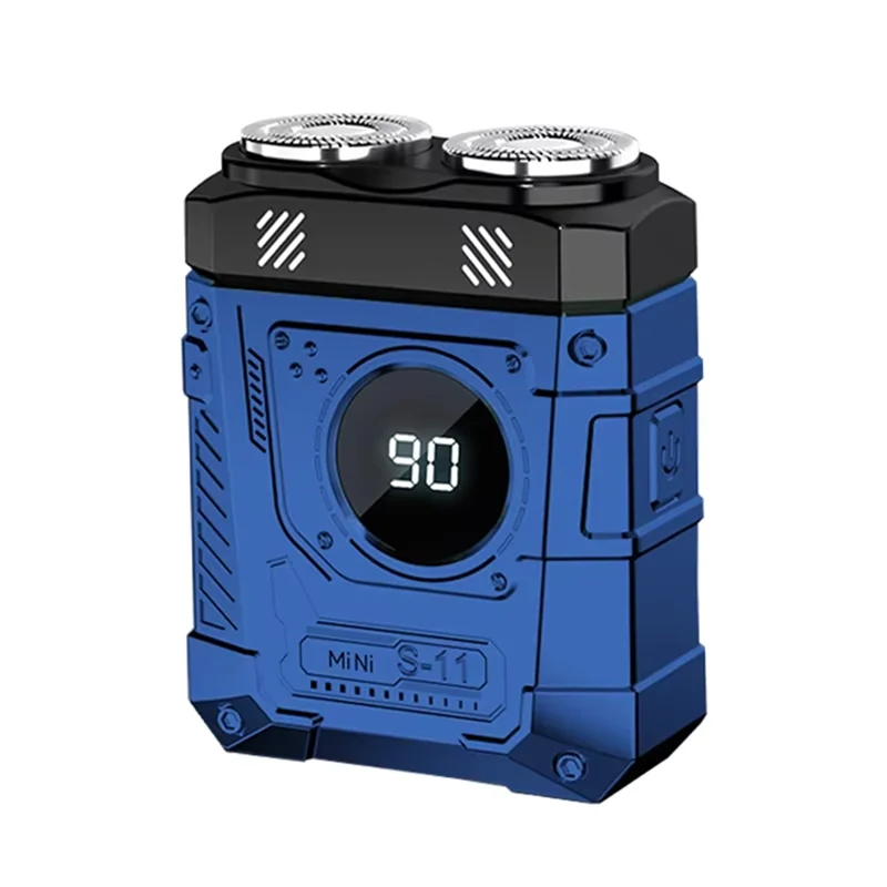 

A61I Magnetic Double Blade Electric Shaver Rechargeable LCD Display For Men Portable Beard Trimmer Face Shaver A