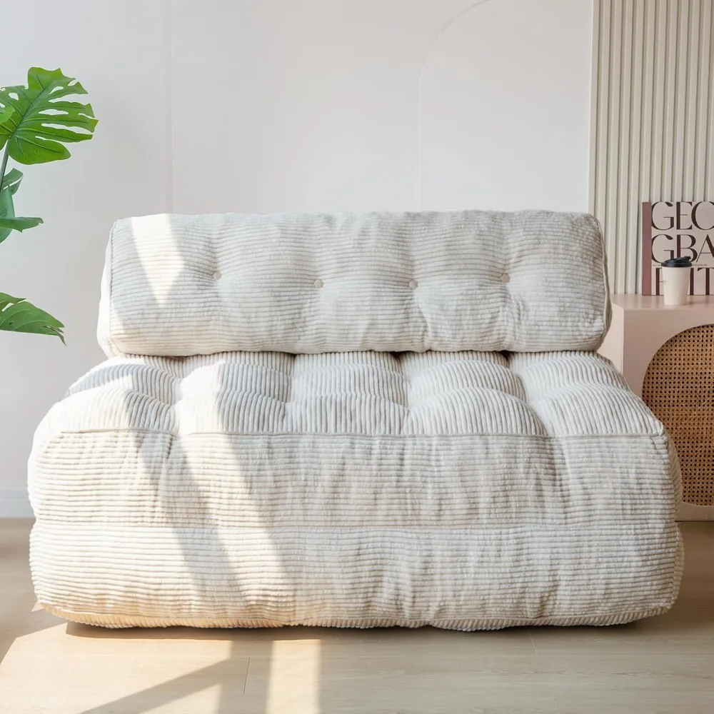 

"Portable Folding Sofa Bed with Pillow and Back Support, Convertible Sleeper Chair with Foldable Mattress for Comfortable Use"