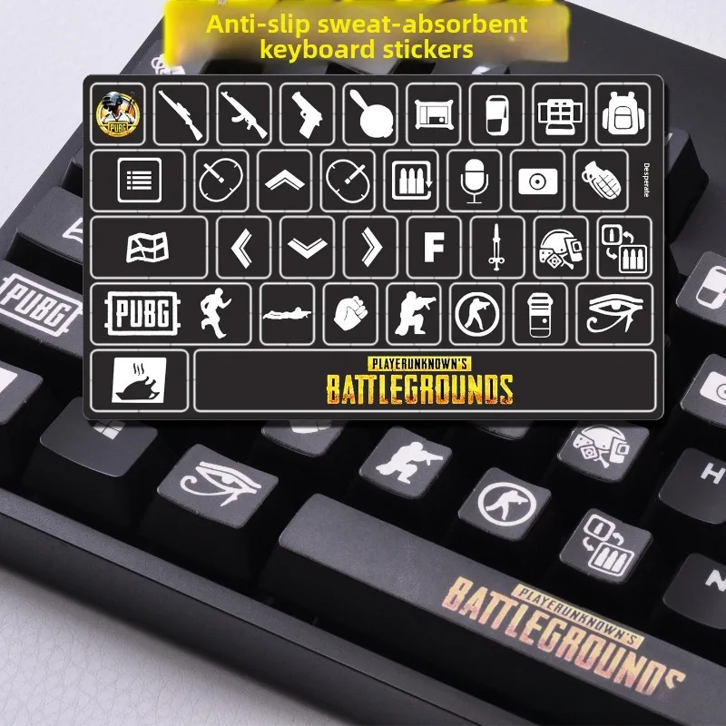 ملصقات عالمية مضادة للانزلاق ماصة للعرق للوحة المفاتيح Logitech G610 - طبقة حماية من مادة البولي يوريثان المصنوعة من جلد الغزال الصناعي للألعاب