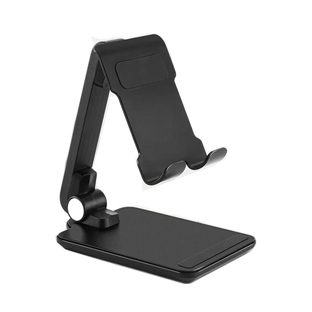 

Black phone stand aluminum alloy stand lazy folding portable desktop tablet stand multifunctional mobile live streaming stand