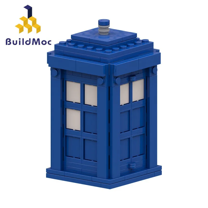 Buildmoc Doctored Telephone Booth Who 240PCS Model Building Blocks Toys For Children Toy Kids Gifts City Bricks