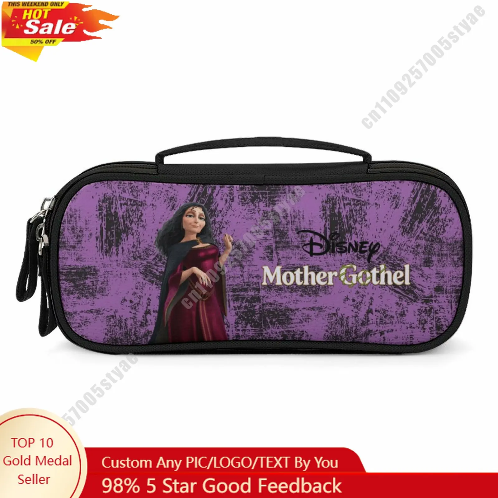 

Mother Gothel Pencil Case Disney Cartoon Character Customized Design Personalized Creation Holiday Gift Cosmetic Bag Cosplay