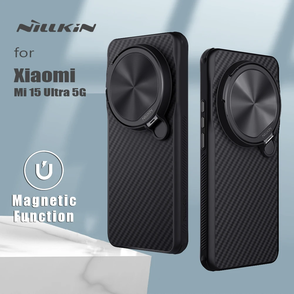 

Nillkin for Xiaomi Mi 15 Ultra 5G Case CarboProp Lens Shockproof Magnetic Adapt Camera With Stand Protection Back cover