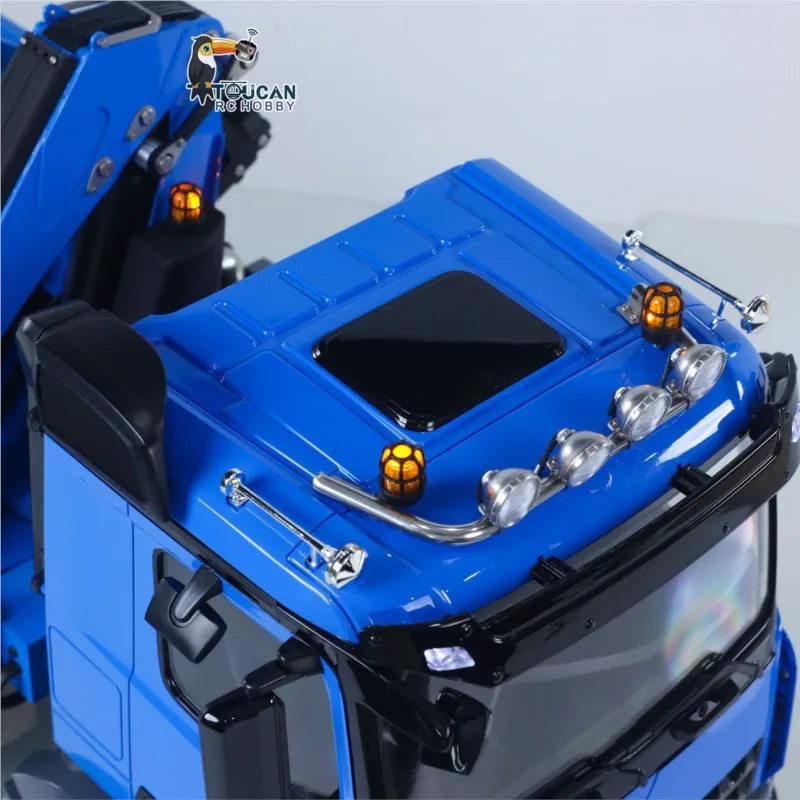 1/14 10x10 RC 유압 크레인 덤프 트럭 풀 덤퍼카 XELite 무선 조종 완성형 사운드 라이트 모델 리어 액슬 리프팅 선물