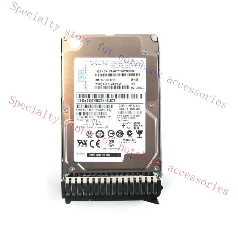 

R+ For NEW IBM 00E9912 00E9927 300GB 15K RPM 2.5" SAS 6Gbps SFF HDD Hard Drive