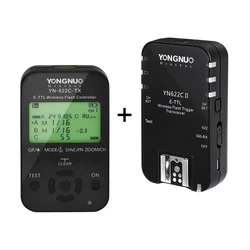 YONGNUO Wireless TTL Flash Trigger YN622 C N II  YN-622-TX KIT with High-speed Sync HSS 1/8000s for Canon/Nikon DSLR Camera