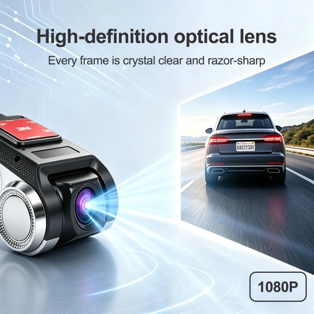 1080P USB Dash Cam for Android Car Radio ADAS Front Car DVR Camera Night Vision Wide Angle Loop Recording Motion Detection