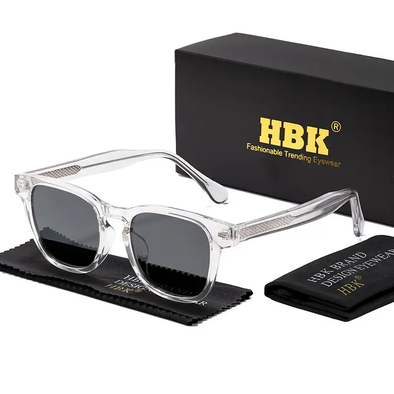 

HBK Vintage Men's Fashion Polarized Sunglasses High-Quality Tr-90 Frame Retro Sun Glasses Women's Travel Party Eyeglasses