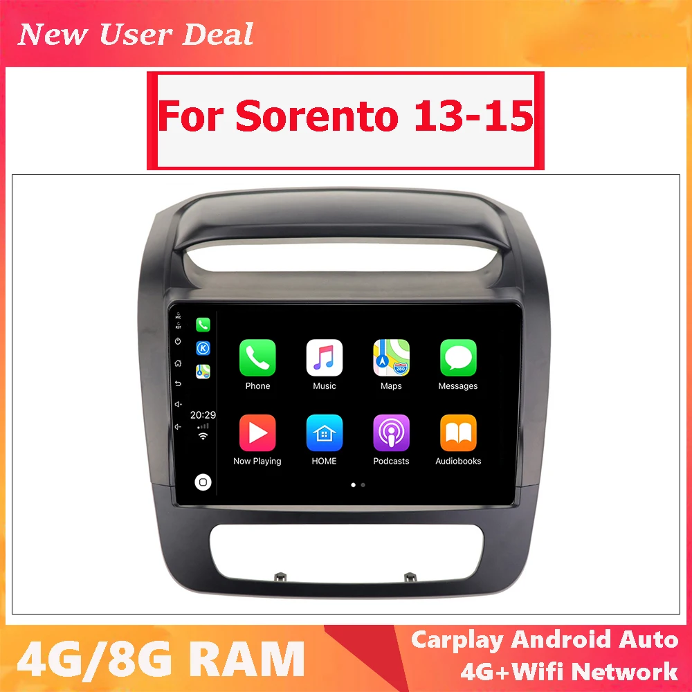 Car Intelligent System Head Unit Android 12.0 Radio For KIA Sorento 2013 2014 2015 With Gps Carplay 4G Bluetooth DSP 2K Screen